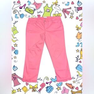 Crown & Ivy Pink High-Rise Skinny Crop Jeans